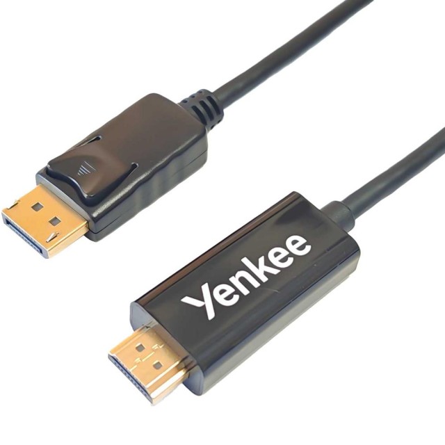 Καλώδιο HDMI σε Display Port Yenkee YCH 415 1.4 4K/30Hz Gold Plated Μαύρο 2m