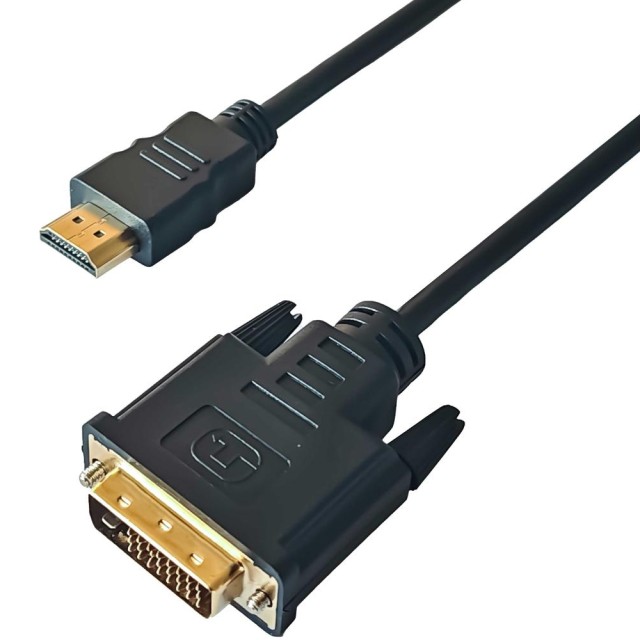 Καλώδιο HDMI σε DVI Yenkee YCH 515 1.4 4K/30Hz Gold Plated Μαύρο 2m