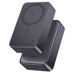 Power Bank Hoco J160B 20000mAh PD20W QC3.0 1xUSB-C με Ασύρματη Φόρτιση 15W και LED Ένδειξη Μπαταρίας Μαύρο