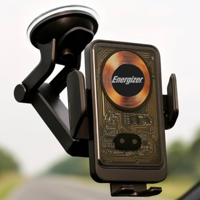 Βάση Στήριξης Αυτοκινήτου Energizer ECA008 για Τοποθέτηση σε Ταμπλό - Αεραγωγούς και Τζάμι με Ασύρματη Φόρτιση 15W Μαύρη