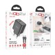Φορτιστής Ταξιδίου Noozy Core C21 PD25W με Καλώδιο USB-C σε USB-C 1m Μαύρο