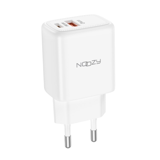 Φορτιστής Ταξιδίου Noozy Rogue E35 PD30W+QC3.0 USB-C Max PD 30W USB-A Max 18W Λευκό Φορτιστής Ταξιδίου Noozy Rogue E35 PD30W+QC3.0 USB-C Max PD 30W USB-A Max 18W Λευκό