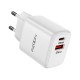 Φορτιστής Ταξιδίου Noozy Rogue E35 PD30W+QC3.0 USB-C Max PD 30W USB-A Max 18W Λευκό Φορτιστής Ταξιδίου Noozy Rogue E35 PD30W+QC3.0 USB-C Max PD 30W USB-A Max 18W Λευκό