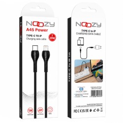 Καλώδιο Σύνδεσης και Φόρτισης Noozy A45 Power USB-C σε Lightning Fast Charging 30W Μαύρο 1m