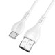 Καλώδιο Σύνδεσης Noozy A45 USB-A σε USB-C 3A Λευκό 1m