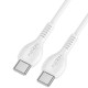 Καλώδιο Σύνδεσης και Φόρτισης A45 Power USB-C σε USB-C Fast Charging 60W+Apple PD27 Λευκό 2m