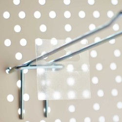 Αυτοκόλλητο Πλαστικό Διάφανο Κρεμασταράκι για Στάντ με 3M Ταινία 4.5cm x 4.5cm