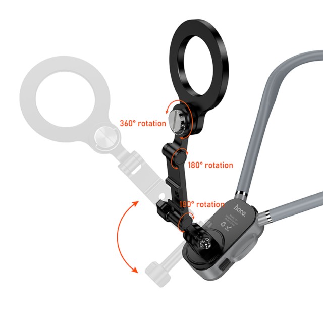 Βάση Στήριξης Λαιμού για Κινητά Hoco K31 Campo Συμβατή με iPhone 12 και πάνω και με Συγκεκριμένες Μαγνητικές Action Cameras