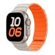 Watchband Hoco WA39 Flex Series 38/40/41/42mm Silicon Strap για Apple Watch series 1/2/3/4/5/6/7/8/9/SE/SE2 Μπέζ με Πορτοκαλί