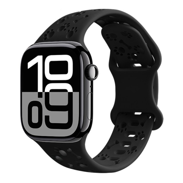 Watchband Hoco WA38 Time Series 38/40/41/42mm Silicon Strap για Apple Watch series 1/2/3/4/5/6/7/8/9/SE/SE2 Μαύρο
