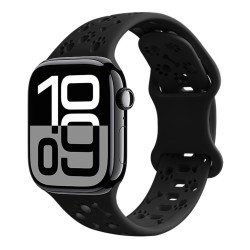 Watchband Hoco WA38 Time Series 44/45/46/49mm Silicon Strap για Apple Watch series 1/2/3/4/5/6/7/8/9/se/ultra1/ultra2 Μαύρο