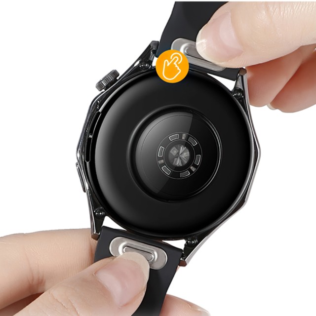 Watchband Hoco WH22 Silicon για Samsung Huawei Xiaomi Vivo OPPO κα 22mm Universal Black