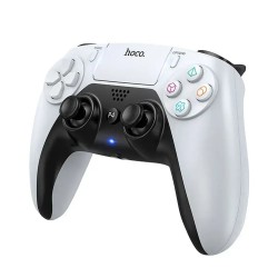 Gamepad Hoco GA1 Phoenix 800mAh BT v4.2 8h Χρήσης και Dual Motor Δόνηση και Ενσωματωμένη Θύρα Jack 3.5mm Συμβατό με PS4 PS5 και PC Λευκό