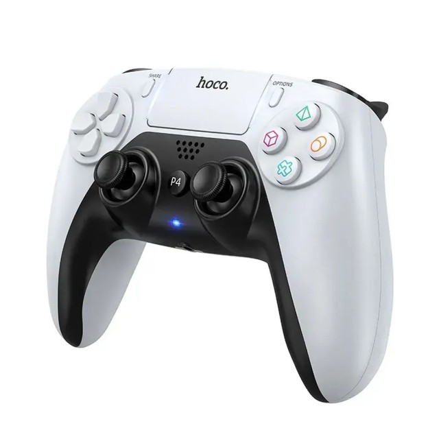 Gamepad Hoco GA1 Phoenix 800mAh BT v4.2 8h Χρήσης και Dual Motor Δόνηση και Ενσωματωμένη Θύρα Jack 3.5mm Συμβατό με PS4 PS5 και PC Λευκό