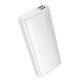 Power Bank Hoco J158A Runner 10000mAh Fast Charge 5V/2A Slim με 2xUSB-A 1xUSB-C 1xMicro USB και LED Ένδειξη Μπαταρίας Λευκό