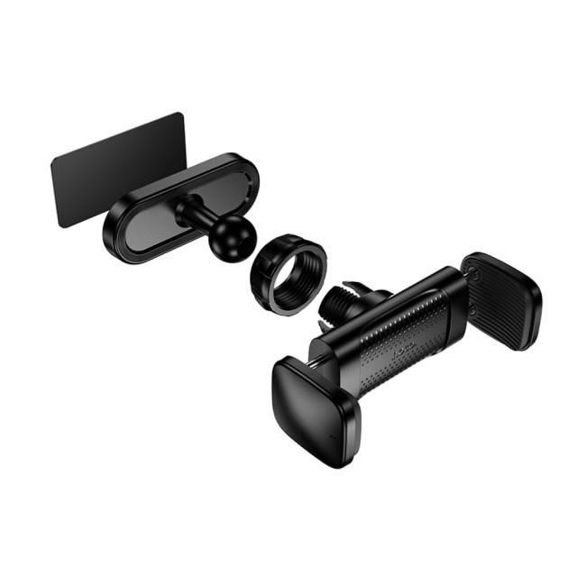 Επιτραπέζια Μαγνητική Mini Βάση Στήριξης Hoco HD12 για Συσκευές 4.5" - 7" (55-88mm) Κατάλληλη για όλες τις Επίπεδες Μεταλλικές Επιφάνειες Μαύρη