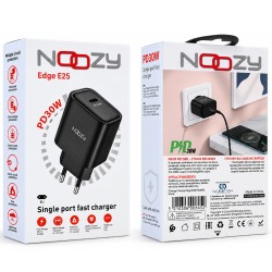 Φορτιστής Ταξιδίου Noozy Edge E25 1xUSB-C PD30W Μαύρος
