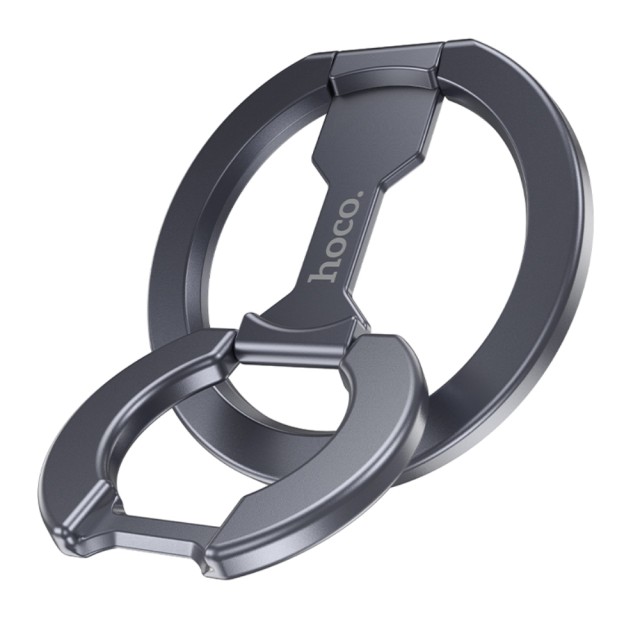 Βάση Στήριξης Μαγνητική Δαχτυλίδι Hoco GH9 για Κινητά Τηλέφωνα με Διπλό Μαγνήτη Ασημί