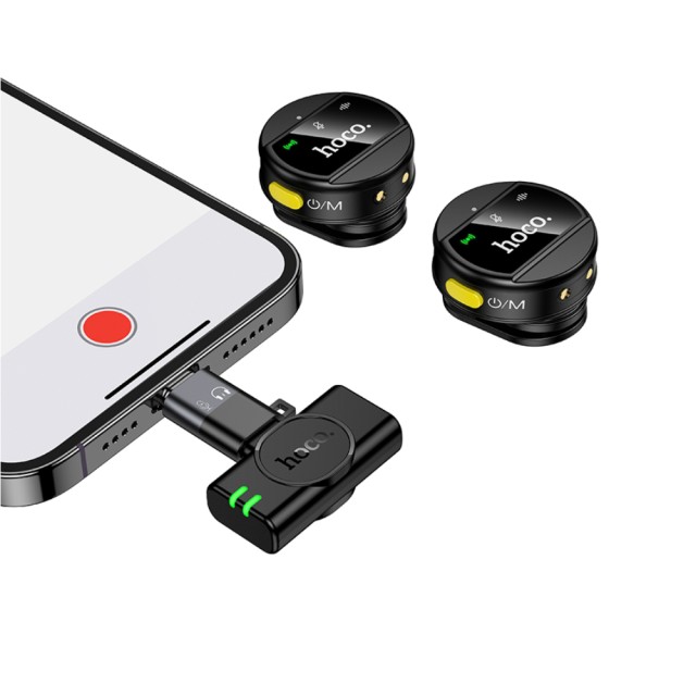 Σετ Μικρόφωνα Πέτου Hoco L22 Bright Μαγνητικό με Αμφίδρομο Μικρόφωνο 80mAh 6hr Χρήσης και Θήκη Φόρτισης Μαύρο