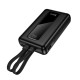 Power Bank Hoco J162A Full power 20000mAh PD20W+22.5W QC με Θύρες USB+USB-C Ενσωματωμένα Καλώδια USB-C+Lighting και LED Ένδειξη Μπαταρίας Μαύρο