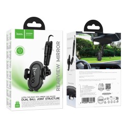 Βάση Στήριξης Αυτοκινήτου Hoco H88 Rally Ultra-thin με Στήριξη στο Κεντρικό Καθρέπτη για Συσκευές 4.5"-7"  Μαύρη