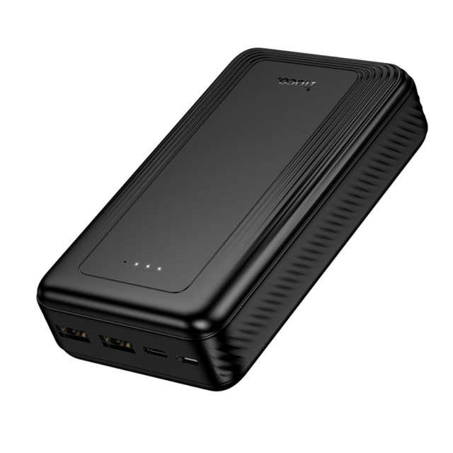 Power Bank Hoco J165A 20000mAh 2xUSB-A 1xUSB-C 1xMicro USB 5V/2A και LED Ένδειξη Μπαταρίας Μαύρο