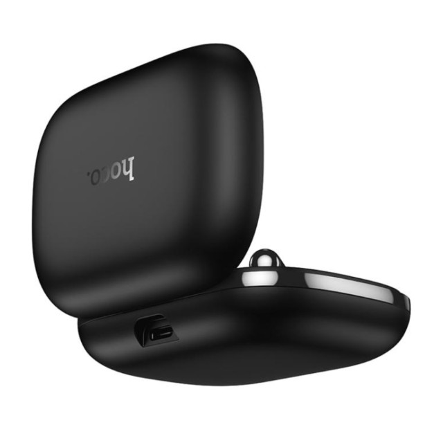 Wireless Hands Free Hoco EW206 Mist TWS v6.0 400mAh 4  Ώρες Ομιλίας Τεχνολογία True Bass και Θήκη Φόρτισης με LED Ένδειξη Μπαταρίας Μαύρα