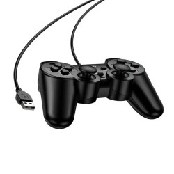 Gamepad Hoco GA3 Ενσύρματο με USB-A Συμβατό με PC Μήκος Καλωδίου 1.5m Μαύρο