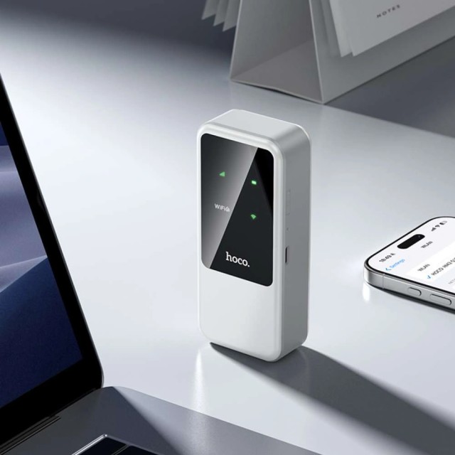 Φορητό Wifi Router Hoco HI42 4G Wifi6 150Mbps 2.4GHz 2000mAh Λευκό