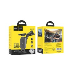 Βάση Στήριξης Αυτοκινήτου Hoco. DCA27 360° για Κινητά και Τάμπλετ εως 12.9" και Ρυθμιζόμενη Κλίση Βραχίωνα Μαύρη