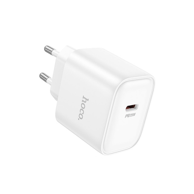 Φορτιστής Ταξιδίου Hoco DC71 1xUSB-C PD25W QC Λευκός