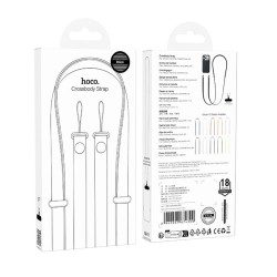 Universal Λουράκι Λαιμού Hoco GH11 για Θήκη Κινητού με Πυκνή Πλέξη και Μεταλλικες Λεπτομέρειες Μαύρο