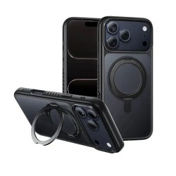 Θήκη Hoco Premium Rotating Magsafe για Apple iPhone 17 Pro Max με Ενσωματωμένο Stand Μαύρη