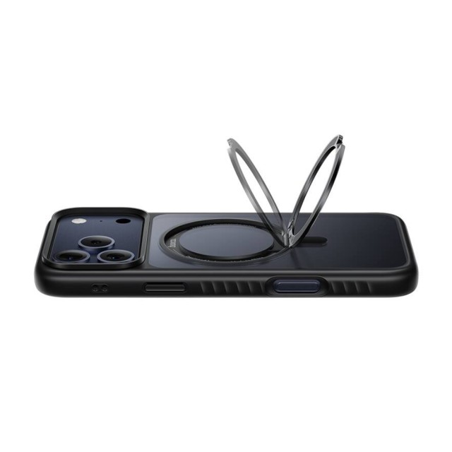Θήκη Hoco Premium Rotating Magsafe για Apple iPhone 17 Pro με Ενσωματωμένο Stand Μαύρη