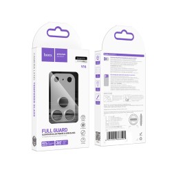 Προστασία Κάμερας Hoco Full Guard V16 για Apple iPhone 17 Pro Max Silver