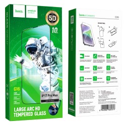 Tempered Glass Hoco Guardian Shield Series G16 Full Screen HD 5D Large Arc 0.4mm για Apple iPhone 17 Pro Max Σετ 10 τεμ.