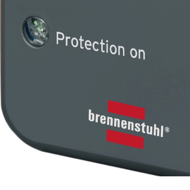 Αντάπτορας Brennenstuhl με 1 Σούκο Πρίζα Ένδειξη Προστασίας 230V και Προστασίας απο Υπέρταση εως 13.500A Μαύρος