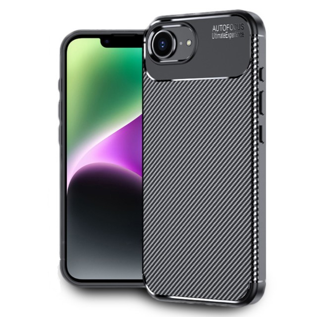 Θήκη Ancus AutoFocus Carbon Fiber για Apple iPhone 16e Μαύρη