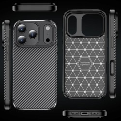 Θήκη Ancus AutoFocus Carbon Fiber για Apple iPhone 17 Pro Μαύρη