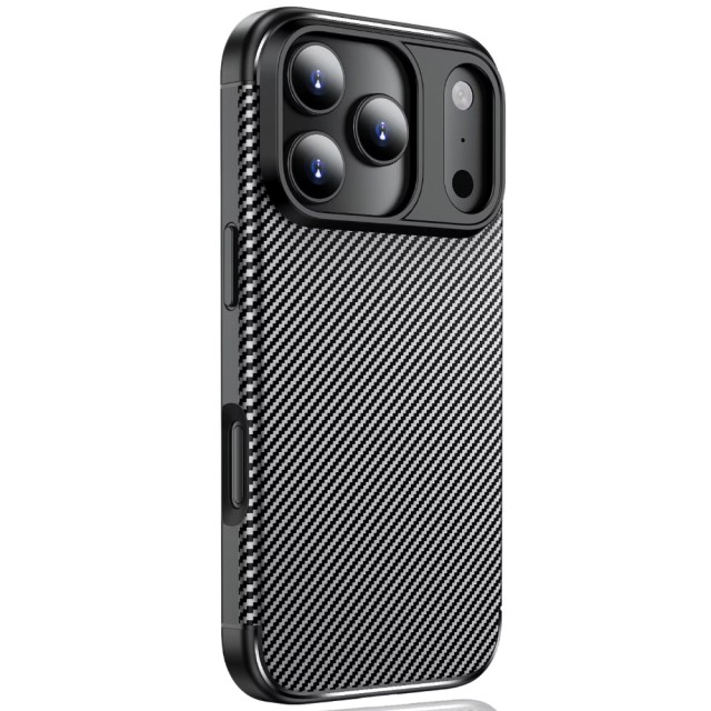 Θήκη Ancus AutoFocus Carbon Fiber για Apple iPhone 17 Pro Μαύρη