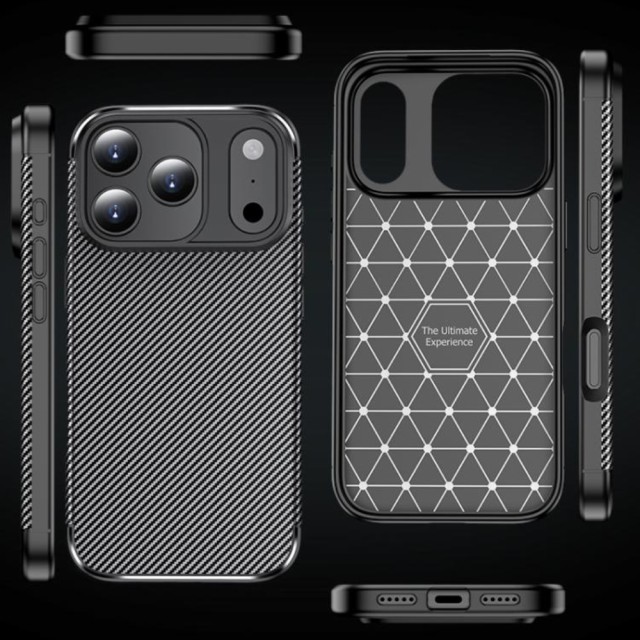 Θήκη Ancus AutoFocus Carbon Fiber για Apple iPhone 17 Pro Max Μαύρη