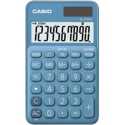 Αριθμομηχανή Dual 10 Ψηφίων LCD Display Casio SL-310UC-BU Μπλε