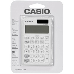Αριθμομηχανή Dual 10 Ψηφίων LCD Display Casio SL-310UC-WE Λευκή