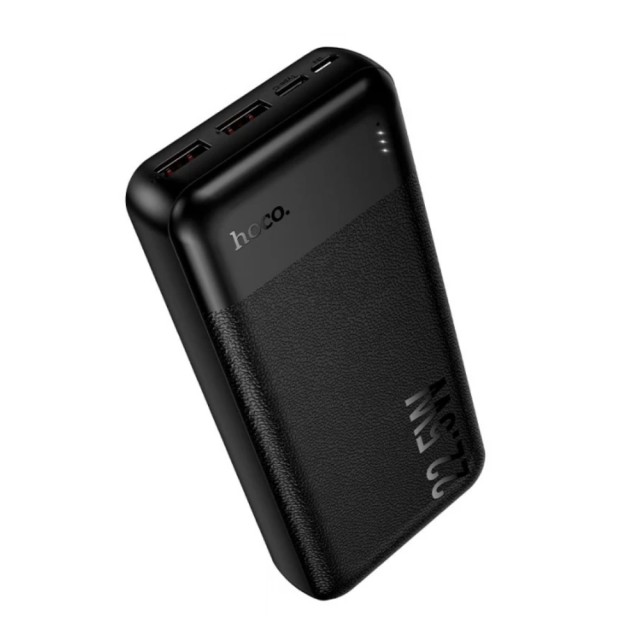 Power Bank Hoco J159A Essence 20000mAh 2xUSB-A 22.5W 1xUSB-C PD20W 1xMicroUSB 18W Digital LED Ένδειξη Μπαταρίας Μαύρο