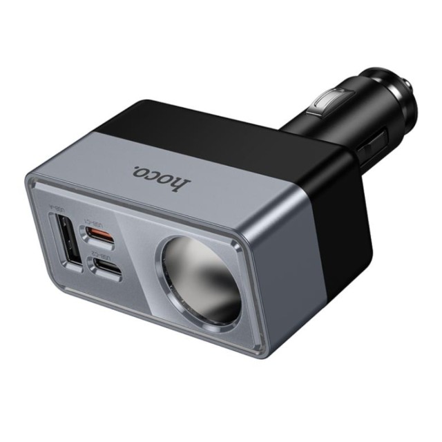 Φορτιστής Αυτοκινήτου Hoco Z65A 165W Smart High Power 2xUSB-C PD30W 1xUSB-A Θύρα Αναπτήρα και Περιστρεφόμενη Κεφαλή