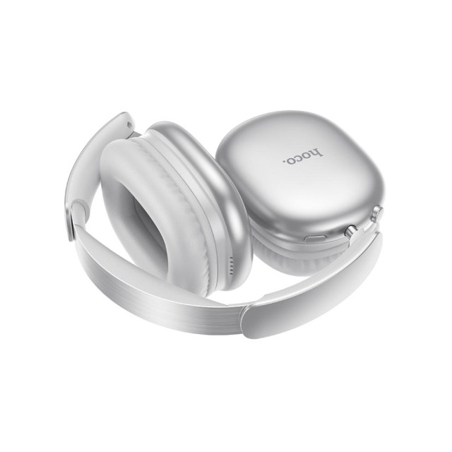 Wireless Hands Free Hoco W73 Graceful HiFi Audio v6.0 400mAh 45 Ώρες Ομιλίας AUX USB-C Ασημί