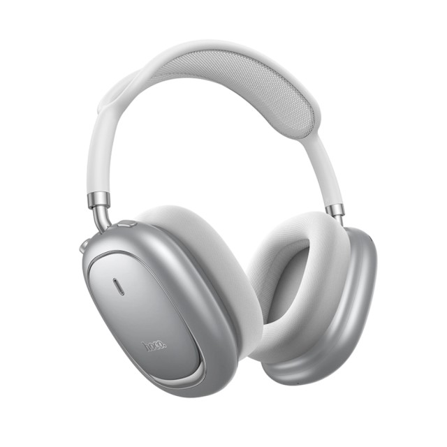 Wireless Hands Free Hoco W68 Calma HiFi Audio ANC v6.0 400mAh 45 Ώρες Ομιλίας AUX USB-C Ασημί
