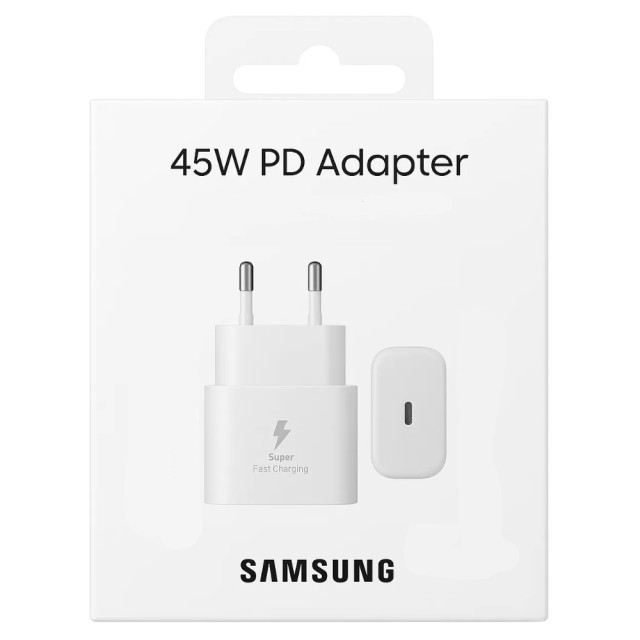 Φορτιστής Ταξιδίου Samsung Super Fast Charging EP-T4511NWE PD45W USB-C Λευκός