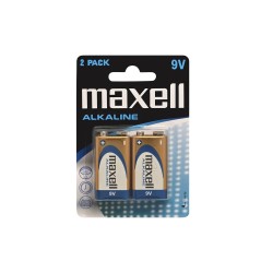 Μπαταρία Power Alkaline Maxell 6LR61 size 9V Τεμ. 2