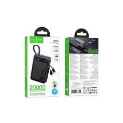 Power Bank Hoco J171A Edge 20000mAh 1xUSB-A 22.5W 1xUSB-C PD20W Digital LED Ένδειξη Μπαταρίας και Braided Καλώδιο USB-C και Lightning Μαύρο